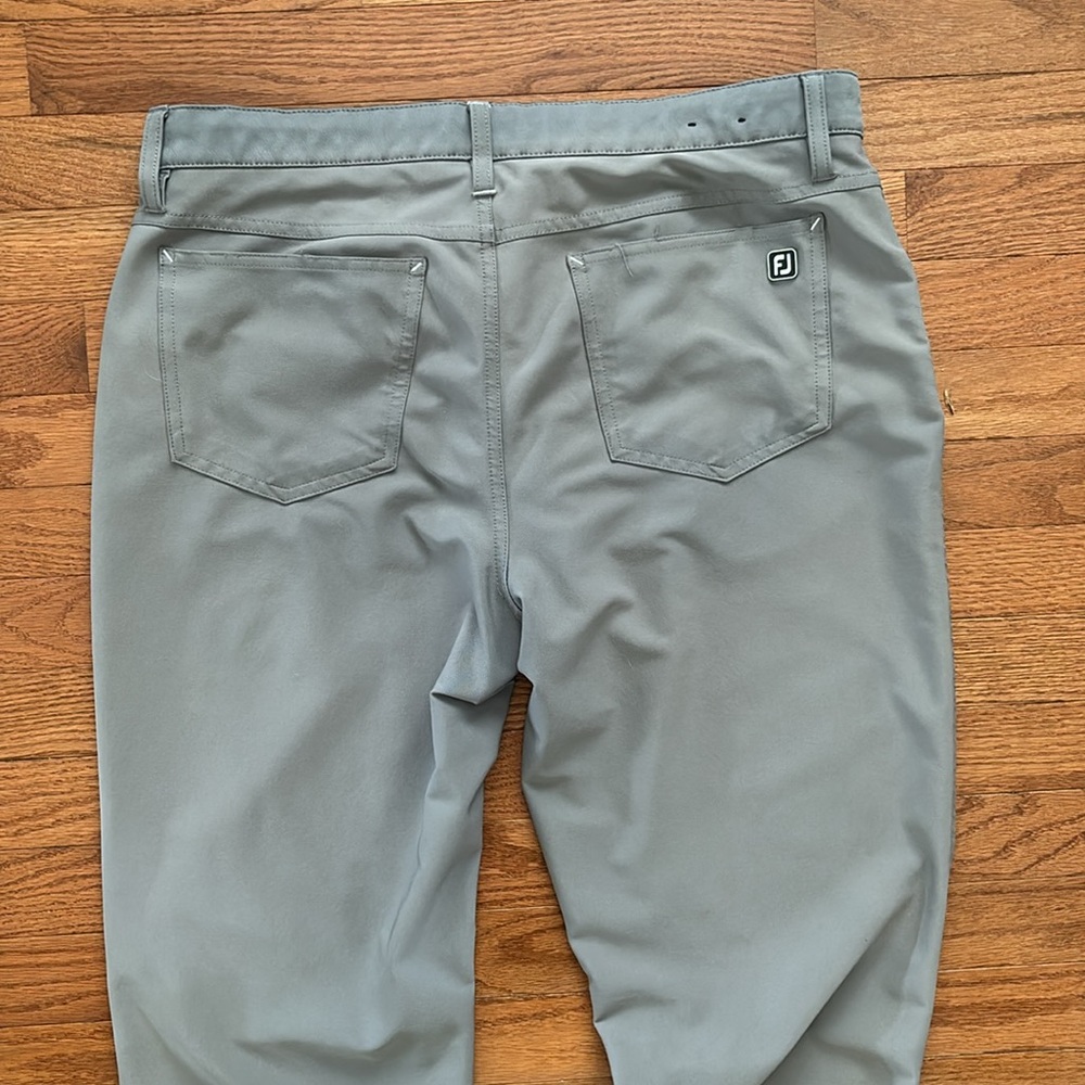 Footjoy Grey 5 Pocket Pants Athletic Fit 34x34 - Picture 2 of 5